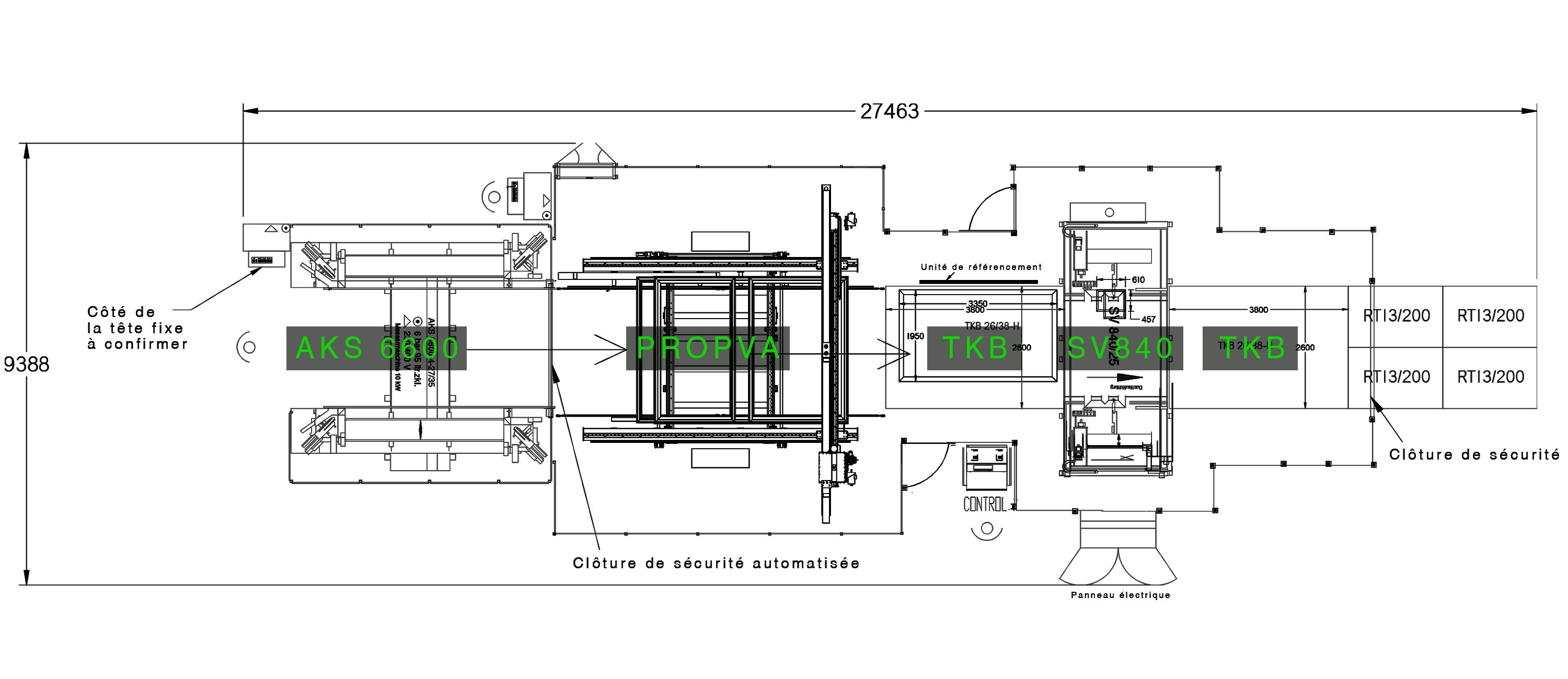 Présenté intégré dans une ligne automatisé Urban